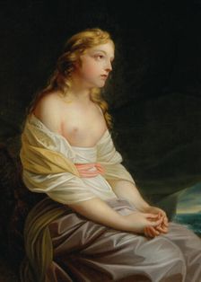 Scene from the idyll "Der erste Schiffer (The first boatman)" by Salomon Gessner, c. 1800. Creator: Füger, Heinrich Friedrich (1751-1818)