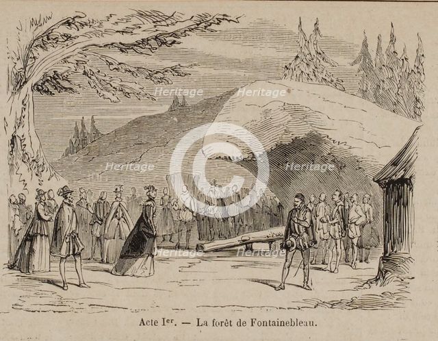 Scene from the Opera Don Carlos by Giuseppe Verdi. Paris, Théâtre de l'Opéra-Le Peletier, 11.03.1867
