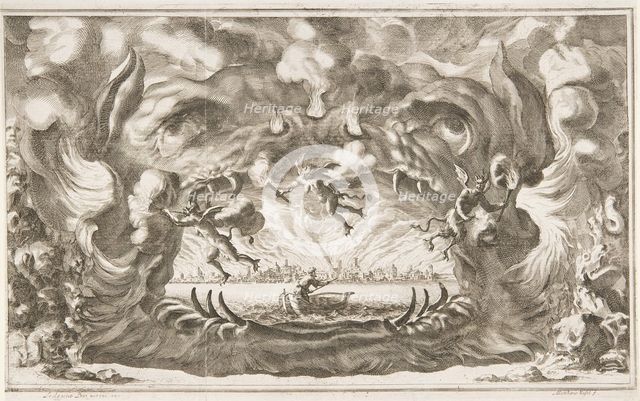Scene from the opera Il pomo d'oro (The Golden Apple) of A. Cesti to the wedding of Leopold I and Ma