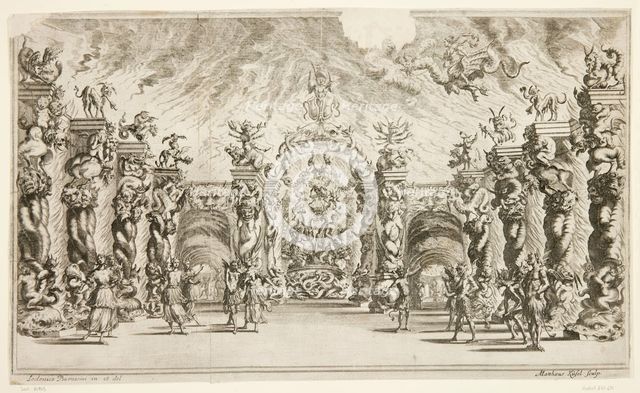 Scene from the opera Il pomo d'oro (The Golden Apple) of A. Cesti to the wedding of Leopold I and Ma