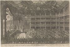 Scene from the opera Il pomo d'oro (The Golden Apple) of A. Cesti to the wedding of Leopold I and Ma