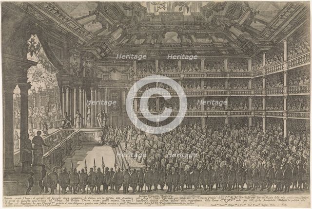 Scene from the opera Il pomo d'oro (The Golden Apple) of A. Cesti to the wedding of Leopold I and Ma