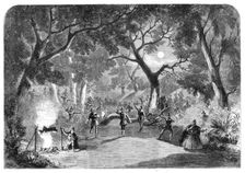 Scene from the opera of "Robin Hood", at Her Majesty's Theatre, 1860. Creator: Smyth