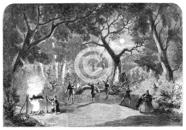Scene from the opera of "Robin Hood", at Her Majesty's Theatre, 1860. Creator: Smyth.