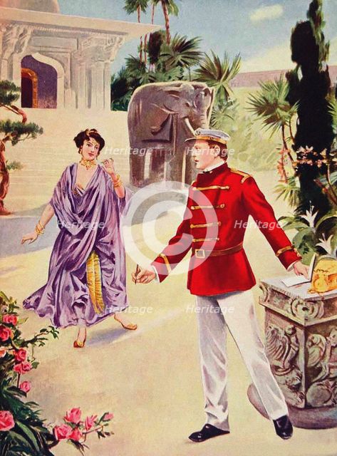 Scene from the Opera Lakmé by Léo Delibes. Act I, 1899.