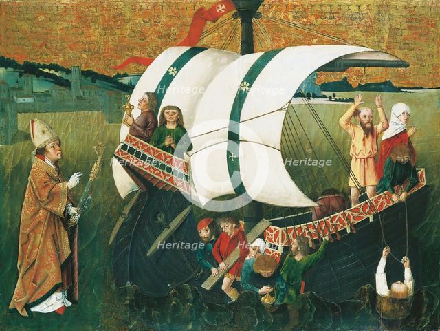 Scene from the Legend of a Bishop Saint, c1480. Creator: Unknown.