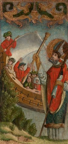 Scene from the Legend of St Nicholas-the Saint Saving the Shipwrecked...1st half of 16th cent. Creator: Unknown