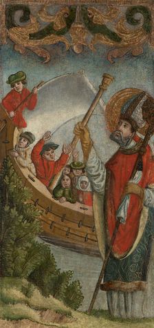 Scene from the Legend of St Nicholas-the Saint Saving the Shipwrecked...1st half of 16th cent. Creator: Unknown