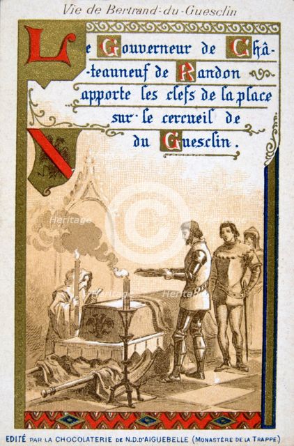 Scene from the life of Bertrand du Guesclin, (19th century). Artist: Unknown