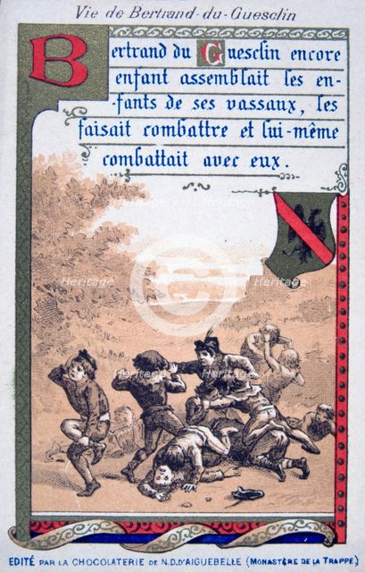Scene from the life of Bertrand du Guesclin, (19th century). Artist: Unknown