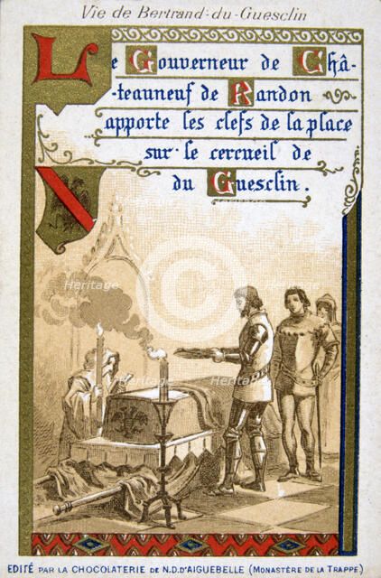 Scene from the life of Bertrand du Guesclin, (19th century). Artist: Unknown
