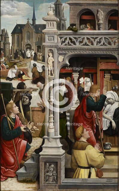 Scene from the life of Saint Roch, 1517. Creator: Orley, Everaert (Everard), van (c. 1490-1527).