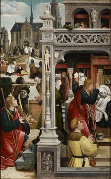 Scene from the life of Saint Roch, 1517. Creator: Orley, Everaert (Everard), van (c. 1490-1527)