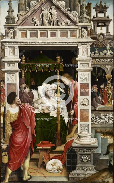 Scene from the life of Saint Roch, 1517. Creator: Orley, Everaert (Everard), van (c. 1490-1527).