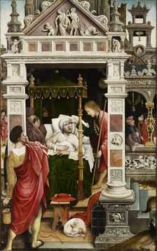 Scene from the life of Saint Roch, 1517. Creator: Orley, Everaert (Everard), van (c. 1490-1527)