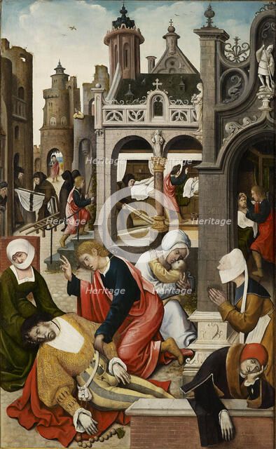 Scene from the life of Saint Roch, 1517. Creator: Orley, Everaert (Everard), van (c. 1490-1527).