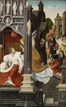 Scene from the life of Saint Roch, 1517. Creator: Orley, Everaert (Everard), van (c. 1490-1527)