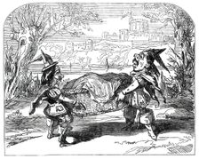 Scene from "The Merry Wives of Windsor; or, Harlequin and Sir John Falstaff, 1850. Creator: Unknown