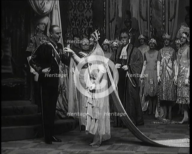 Scene from the Musical Princess Charming: the Actor George Grossmith Standing in Uniform..., 1920s. Creator: British Pathe Ltd.