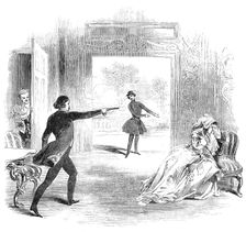Scene from "The Mysterious Stranger", at the Adelphi Theatre, 1844. Creator: Unknown