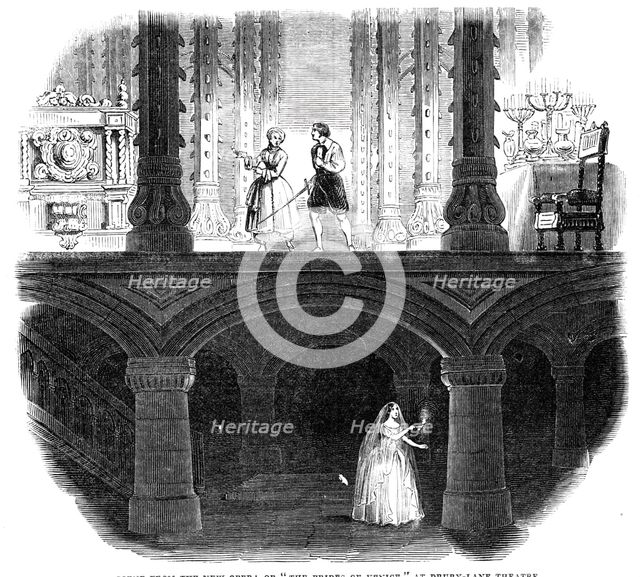 Scene from the new opera of "The Brides of Venice", at Drury-Lane Theatre, 1844. Creator: Unknown.