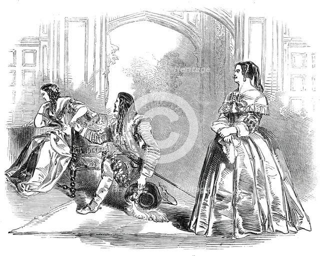 Scene from the new comedy of "The Maiden Aunt", at the Haymarket Theatre, 1845. Creator: Unknown.
