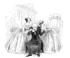 Scene from the new comedy of "Old Heads and Young Hearts", at the Haymarket Theatre, 1844. Creator: Unknown