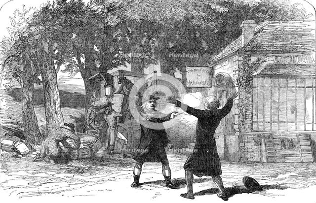 Scene from the New Drama of "The Courier of Lyons", at the Princess' Theatre, 1854. Creator: Unknown.
