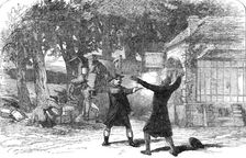 Scene from the New Drama of "The Courier of Lyons", at the Princess Theatre, 1854. Creator: Unknown