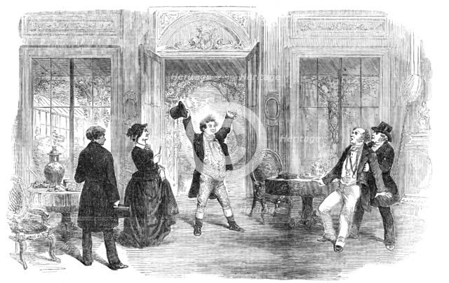 Scene from the New Drama of "The Evil Genius", at the Haymarket Theatre, 1856.  Creator: Smyth.