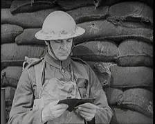 Scene from the Short Silent Feature Film Poppies of Flanders Male Actors..., 1920s. Creator: British Pathe Ltd