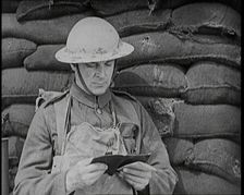 Scene from the Short Silent Feature Film Poppies of Flanders Male Actors..., 1920s. Creator: British Pathe Ltd