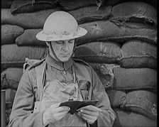 Scene from the Short Silent Feature Film Poppies of Flanders Male Actors..., 1920s. Creator: British Pathe Ltd