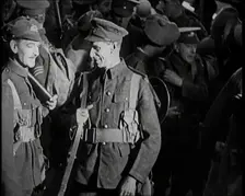 Scene from the Short Silent Feature Film Poppies of Flanders A Group of Male Actors..., 1920s. Creator: British Pathe Ltd