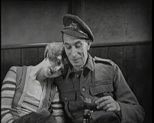 Scene from the Short Silent Feature Film Poppies of Flanders A Female Actor and a Male..., 1920s. Creator: British Pathe Ltd