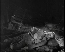 Scene from the Short Silent Feature Film Poppies of Flanders A Male Actor Portraying a..., 1920s. Creator: British Pathe Ltd