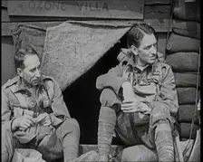 Scene from the Short Silent Feature Film Poppies of Flanders Two Male Actors Portraying..., 1920s Creator: British Pathe Ltd