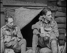 Scene from the Short Silent Feature Film Poppies of Flanders Two Male Actors Portraying..., 1920s Creator: British Pathe Ltd