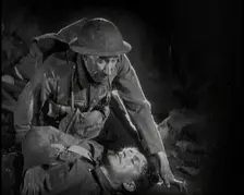 Scene from the Short Silent Feature Film Poppies of Flanders Two Male Actors..., 1920s. Creator: British Pathe Ltd