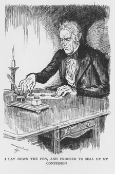 Scene from The Strange Case of Dr Jekyll and Mr Hyde by Robert Louis Stevenson, 1927. Artist: Edmund Joseph Sullivan