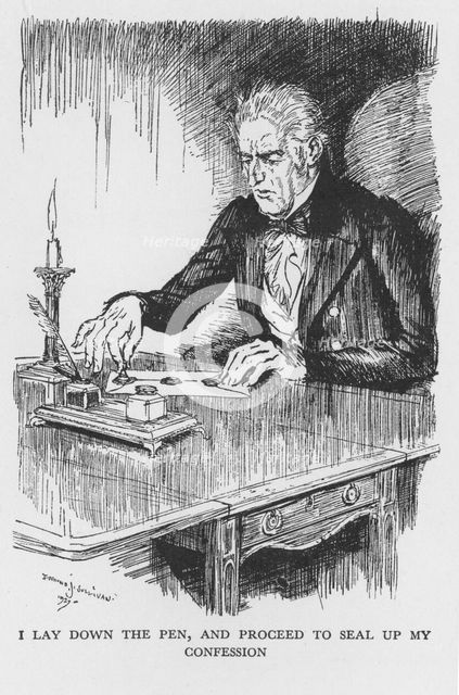 Scene from The Strange Case of Dr Jekyll and Mr Hyde by Robert Louis Stevenson, 1927. Artist: Edmund Joseph Sullivan