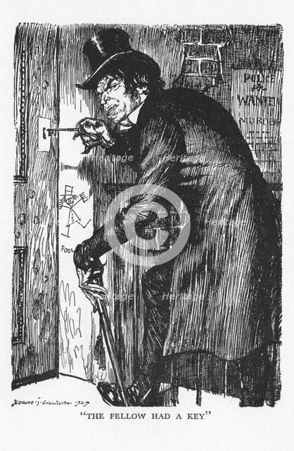 Scene from The Strange Case of Dr Jekyll and Mr Hyde by Robert Louis Stevenson, 1927. Artist: Edmund Joseph Sullivan