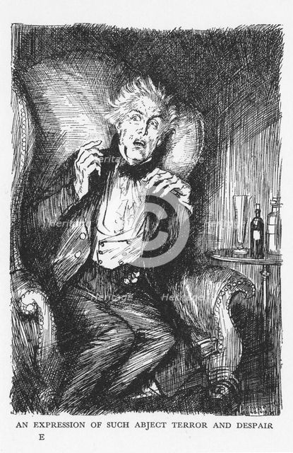 Scene from The Strange Case of Dr Jekyll and Mr Hyde by Robert Louis Stevenson, 1927. Artist: Edmund Joseph Sullivan