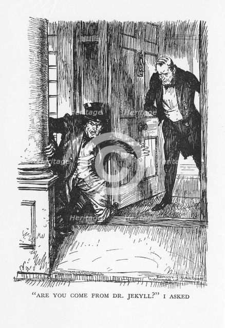 Scene from The Strange Case of Dr Jekyll and Mr Hyde by Robert Louis Stevenson, 1927. Artist: Edmund Joseph Sullivan