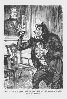 Scene from The Strange Case of Dr Jekyll and Mr Hyde by Robert Louis Stevenson, 1927. Artist: Edmund Joseph Sullivan