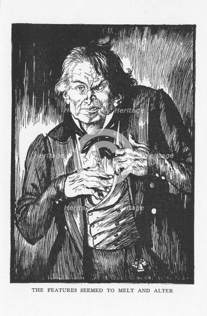 Scene from The Strange Case of Dr Jekyll and Mr Hyde by Robert Louis Stevenson, 1927. Artist: Edmund Joseph Sullivan
