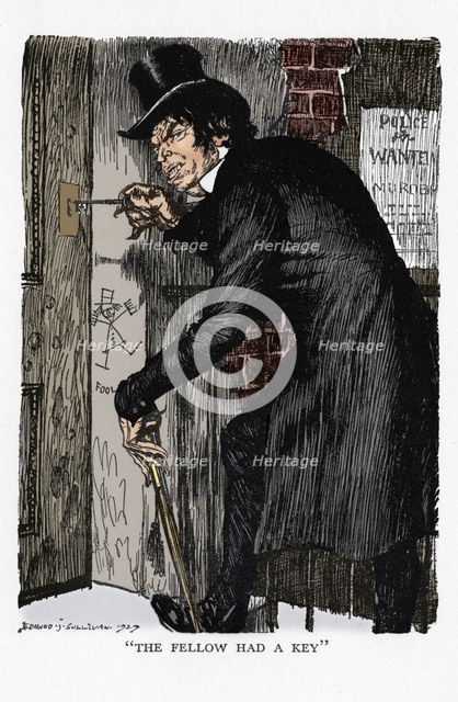 Scene from The Strange Case of Dr Jekyll and Mr Hyde by Robert Louis Stevenson, 1927. Artist: Edmund Joseph Sullivan.