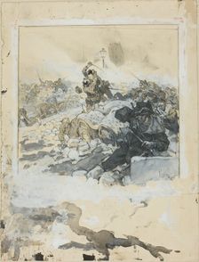 Scene from the Suppression of the Paris Commune in May, 1871, c. 1871. Creator: Daniel Urrabieta Vierge