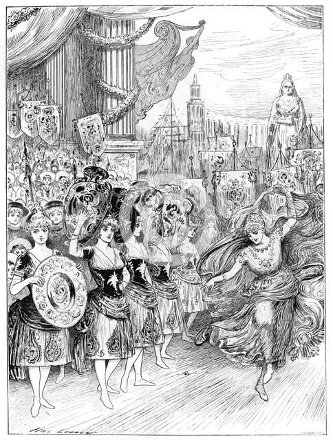 Scene from the pantomime 'The Forty Thieves' at Dury Lane Theatre, London, 1887. Artist: Unknown