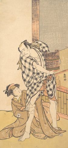 Scene from the Play Yoshitsune and the Thousand Cherry Trees (Yoshitsune..., 8th or 9th month, 1784. Creator: Katsukawa Shunko